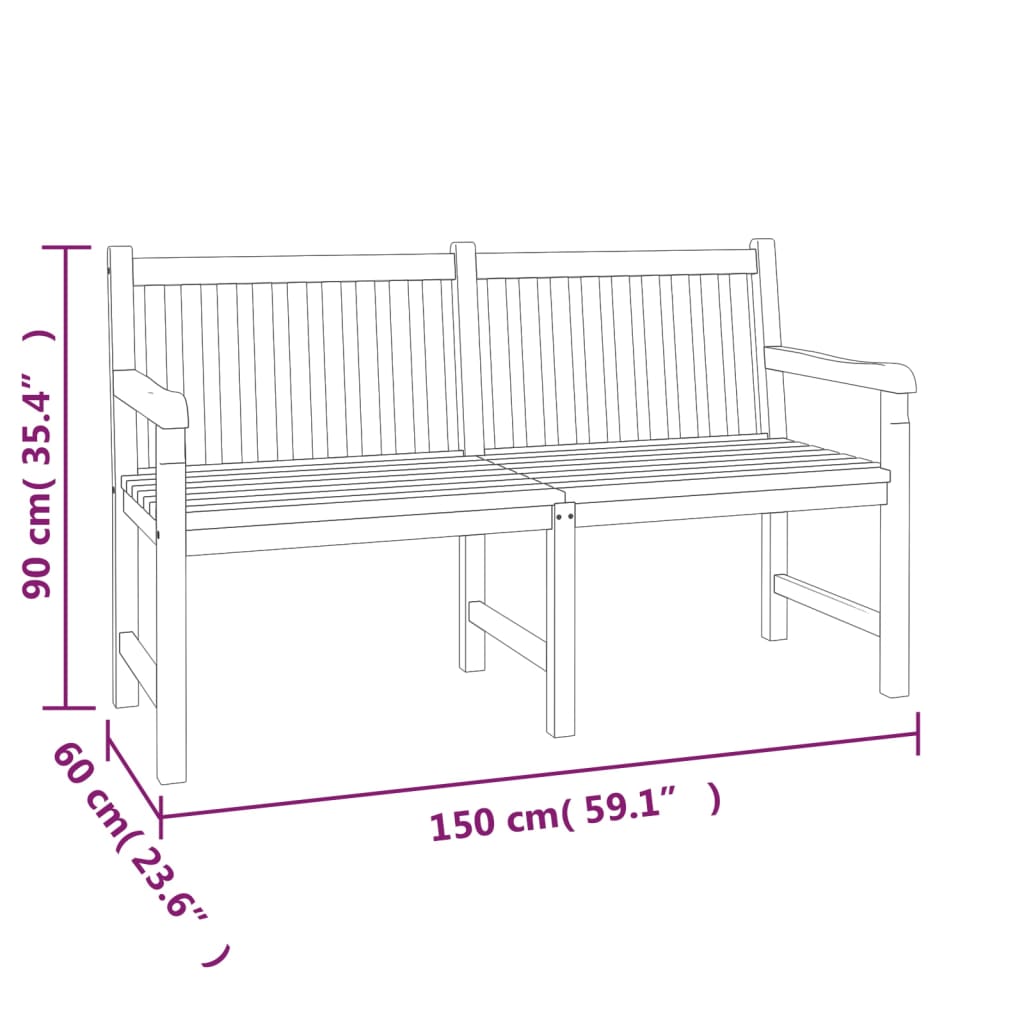 Ensemble à manger de jardin 3 pcs Bois de teck massif