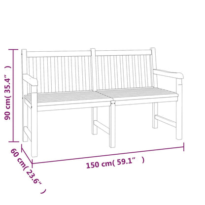 Ensemble à manger de jardin 3 pcs Bois de teck massif