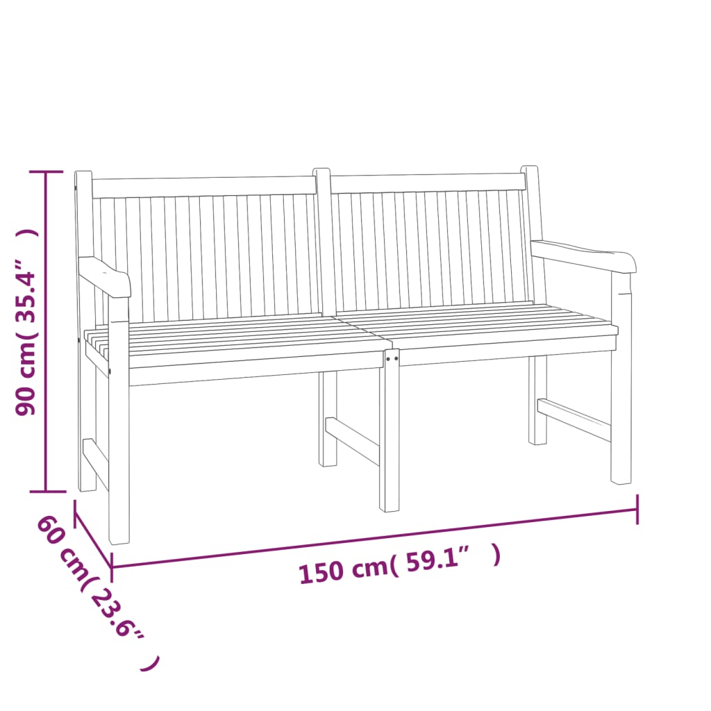 Ensemble à manger de jardin 5pcs Bois de teck massif