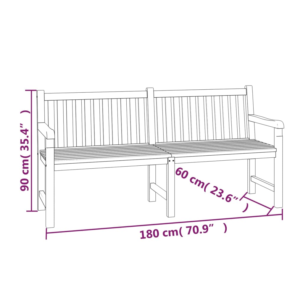 Ensemble à manger de jardin 3 pcs Bois de teck massif