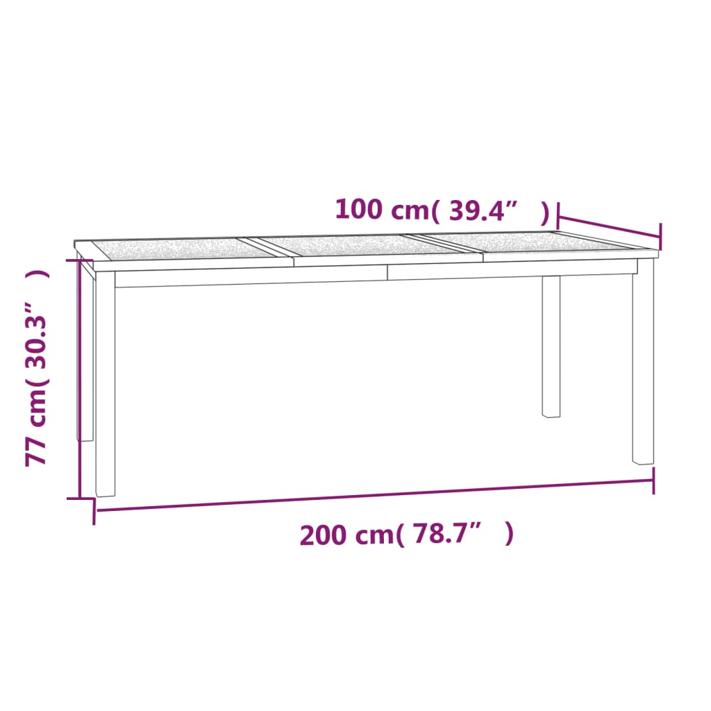 Ensemble à manger de jardin 3 pcs Bois de teck massif