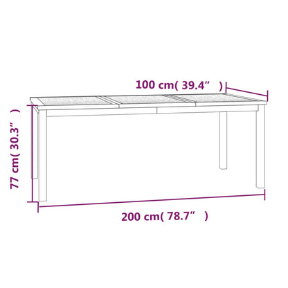 Ensemble à manger de jardin 3 pcs Bois de teck massif