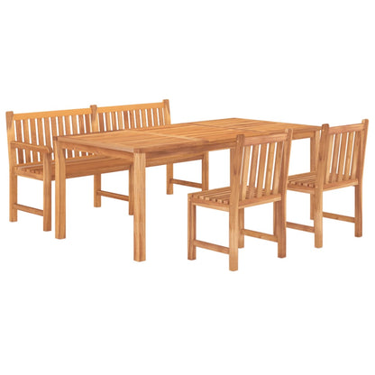 Ensemble à manger de jardin 4 pcs Bois de teck massif