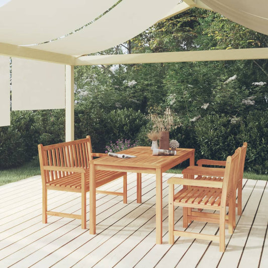 Ensemble à manger de jardin 4 pcs Bois de teck massif