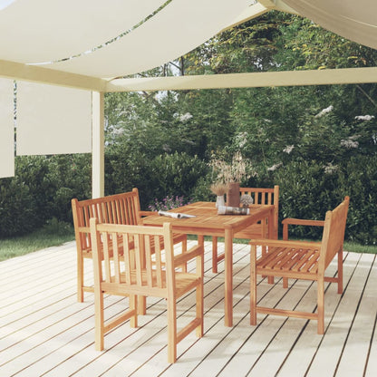 Ensemble à manger de jardin 5pcs Bois de teck massif