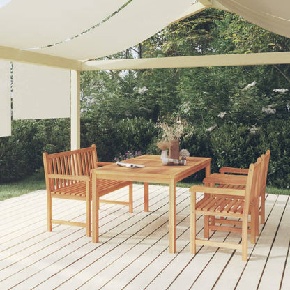 Ensemble à manger de jardin 4 pcs Bois de teck massif