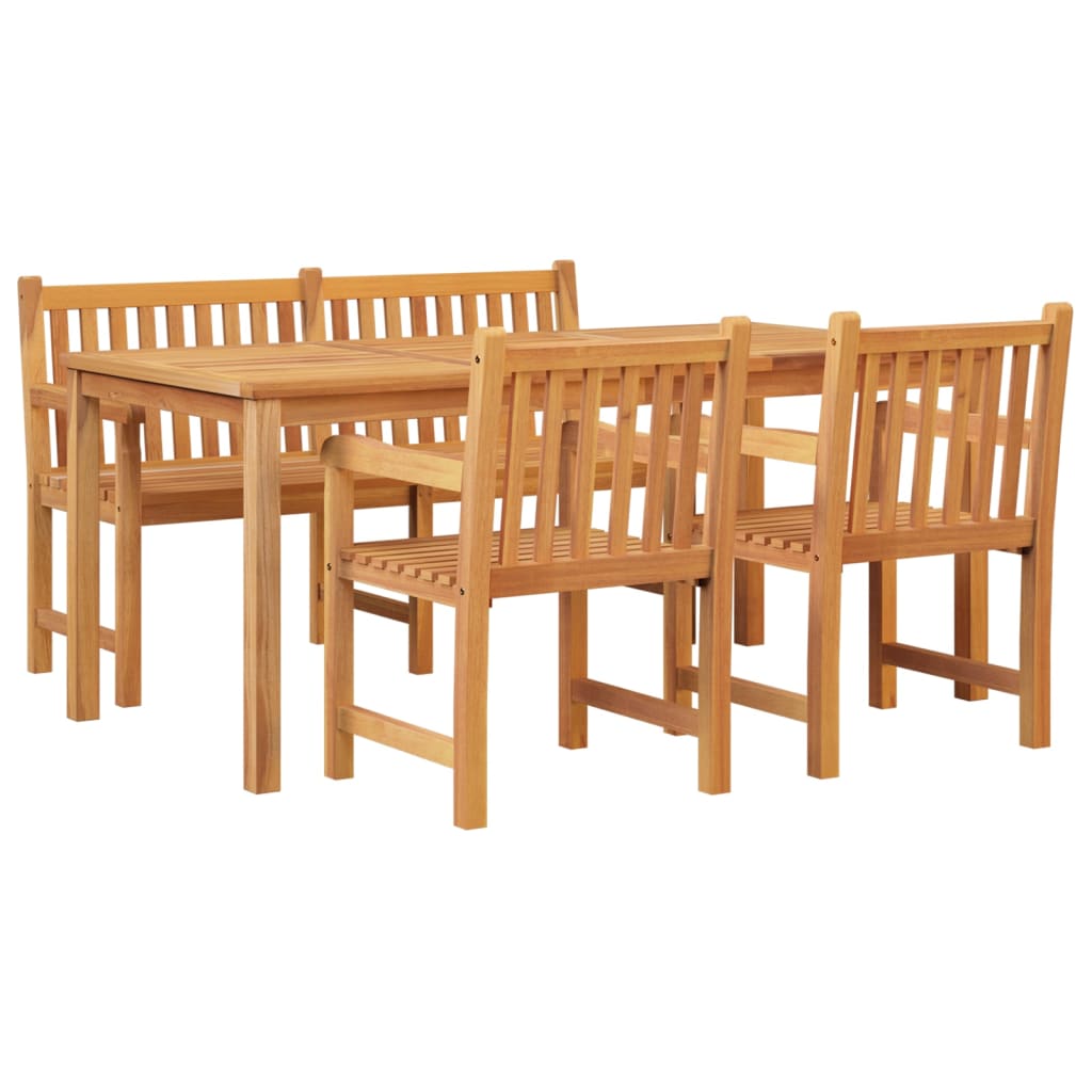 Ensemble à manger de jardin 4 pcs Bois de teck massif