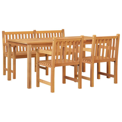 Ensemble à manger de jardin 4 pcs Bois de teck massif