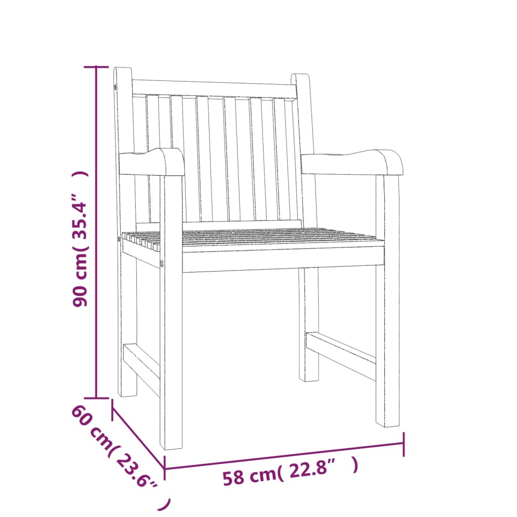 Ensemble à manger de jardin 4 pcs Bois de teck massif