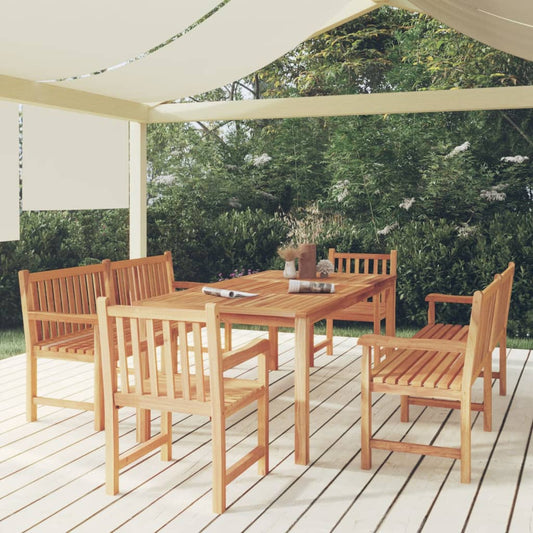 Ensemble à manger de jardin 5pcs Bois de teck massif