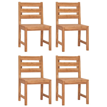 Chaises de jardin lot de 4 Bois de teck solide