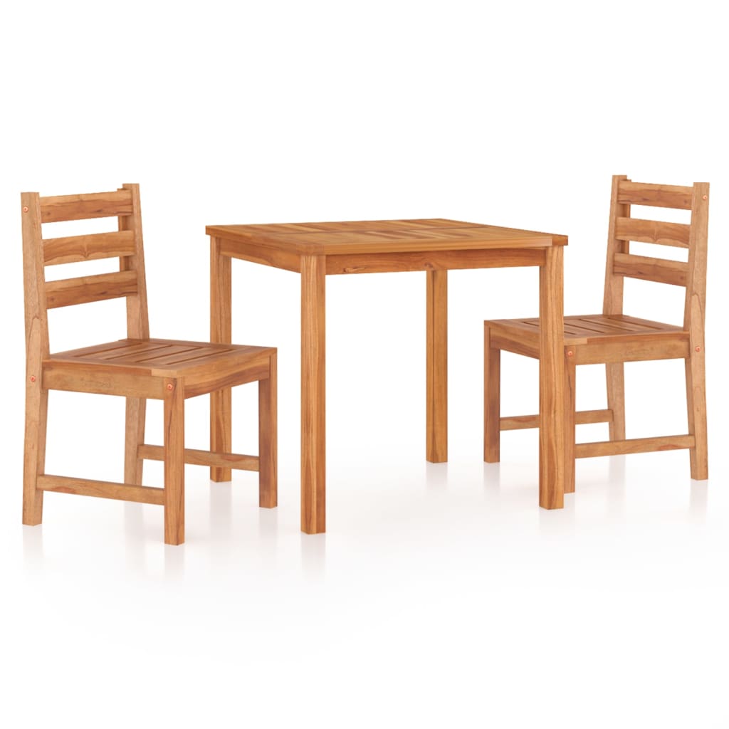 Ensemble à manger de jardin 3 pcs Bois de teck massif