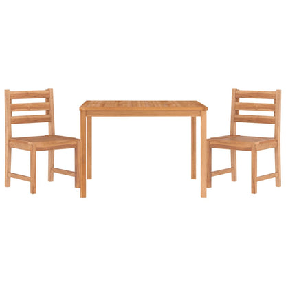 Ensemble à manger de jardin 3 pcs Bois de teck massif