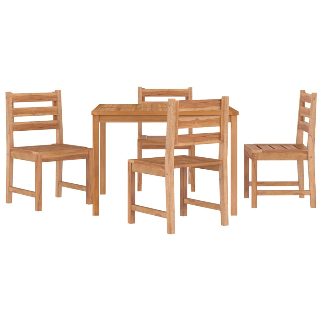 Ensemble à manger de jardin 5pcs Bois de teck massif