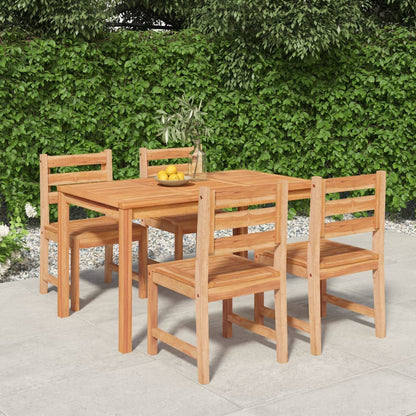 Ensemble à manger de jardin 5pcs Bois de teck massif