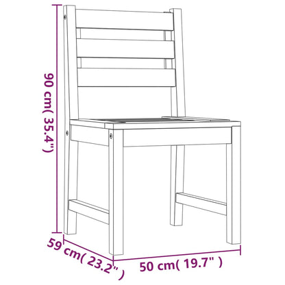 Ensemble à manger de jardin 5pcs Bois de teck massif