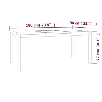 Ensemble à manger de jardin 7 pcs Bois de teck solide