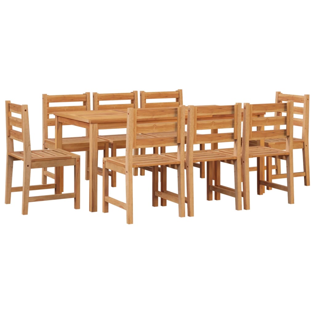 Ensemble à manger de jardin 9 pcs Bois de teck solide