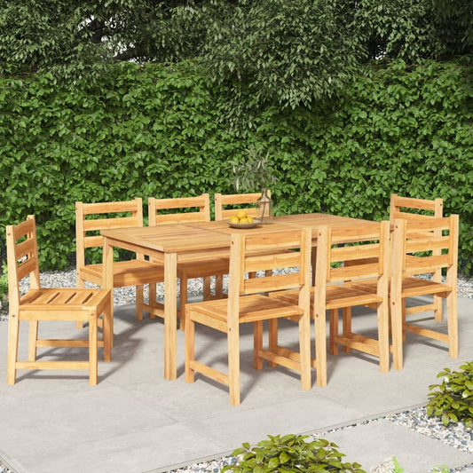 Ensemble à manger de jardin 9 pcs Bois de teck solide