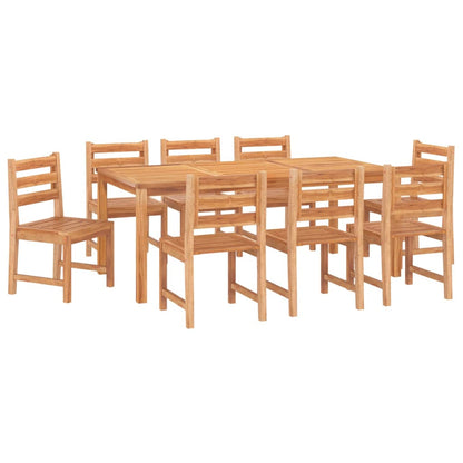 Ensemble à manger de jardin 9 pcs Bois de teck solide