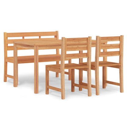 Ensemble à manger de jardin 4 pcs Bois de teck massif