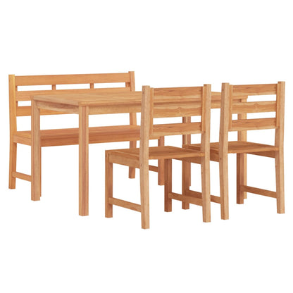 Ensemble à manger de jardin 4 pcs Bois de teck massif