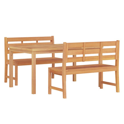 Ensemble à manger de jardin 3 pcs Bois de teck massif