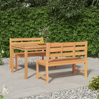 Ensemble à manger de jardin 3 pcs Bois de teck massif