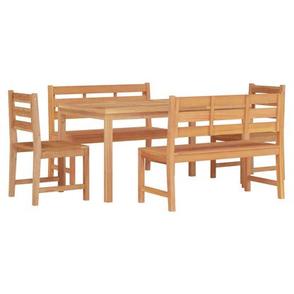 Ensemble à manger de jardin 5pcs Bois de teck massif