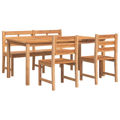 Ensemble à manger de jardin 4 pcs Bois de teck massif