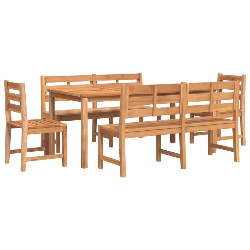 Ensemble à manger de jardin 5pcs Bois de teck massif