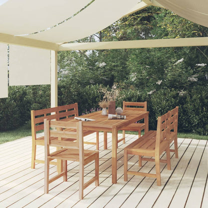 Ensemble à manger de jardin 5pcs Bois de teck massif