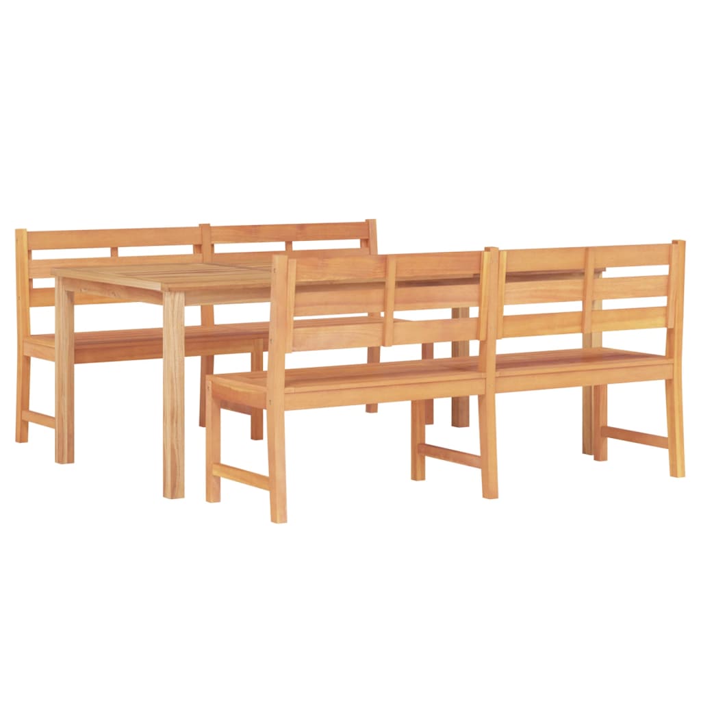 Ensemble à manger de jardin 3 pcs Bois de teck massif