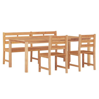 Ensemble à manger de jardin 4 pcs Bois de teck massif