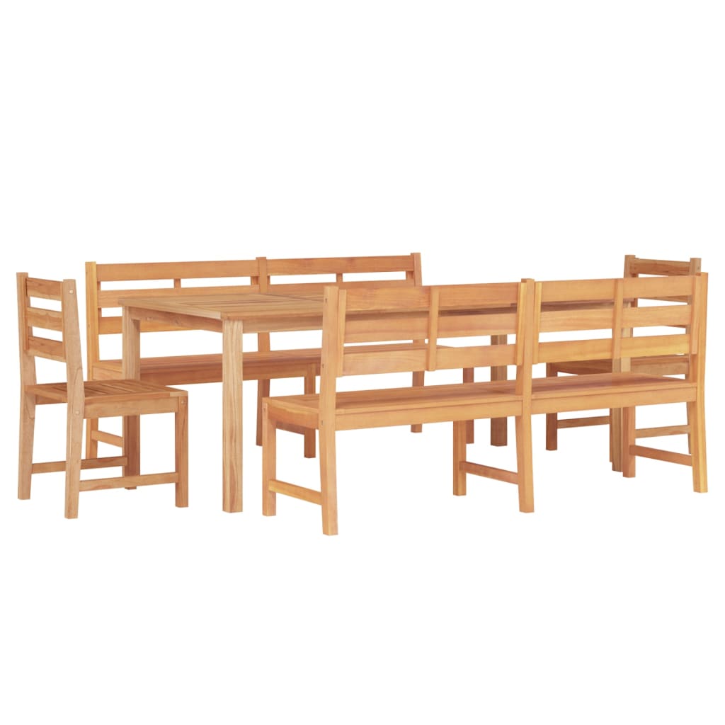 Ensemble à manger de jardin 5pcs Bois de teck massif