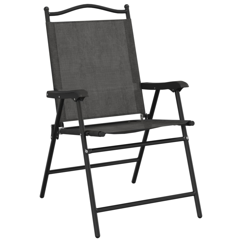 Chaises de jardin pliables lot de 8 en acier et textilène