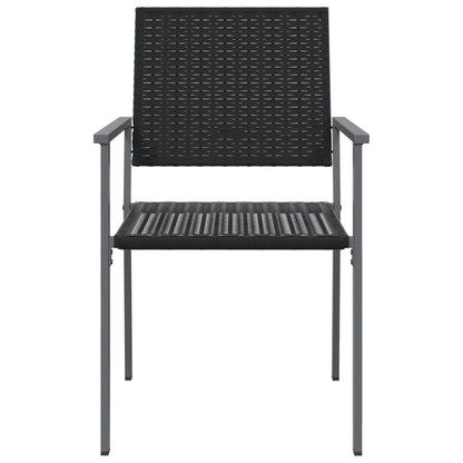 Chaises de jardin lot de 2 noir 54x62,5x89 cm résine tressée