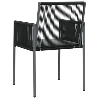 Chaises de jardin et coussins lot de 2 noir 54x60,5x83,5 cm