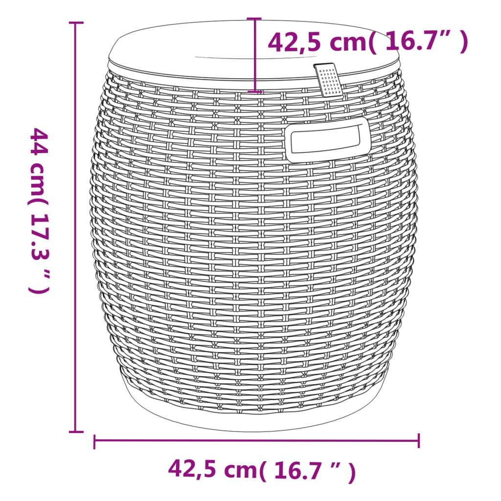 Boîte de rangement de jardin 4 en 1 marron clair polypropylène