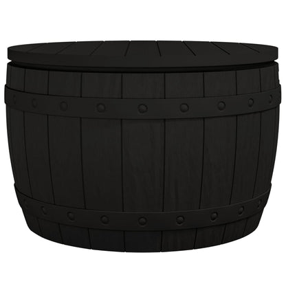 Boîte de rangement de jardin 3 en 1 noir polypropylène