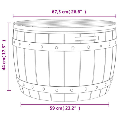 Boîte de rangement de jardin 3 en 1 noir polypropylène