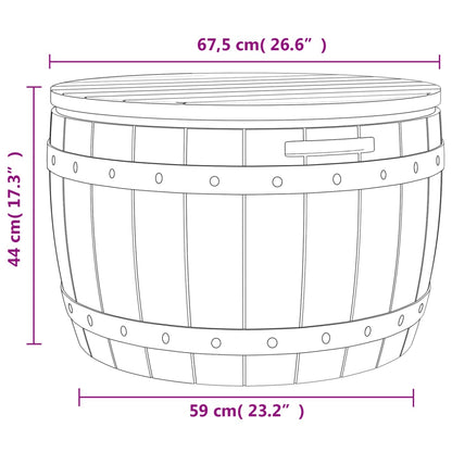 Boîte de rangement de jardin 3 en 1 marron clair polypropylène