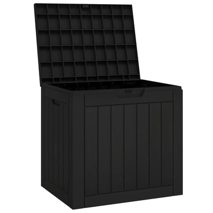 Boîte de stockage de jardin noir 55,5x43x53 cm polypropylène