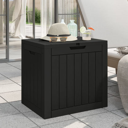 Boîte de stockage de jardin noir 55,5x43x53 cm polypropylène