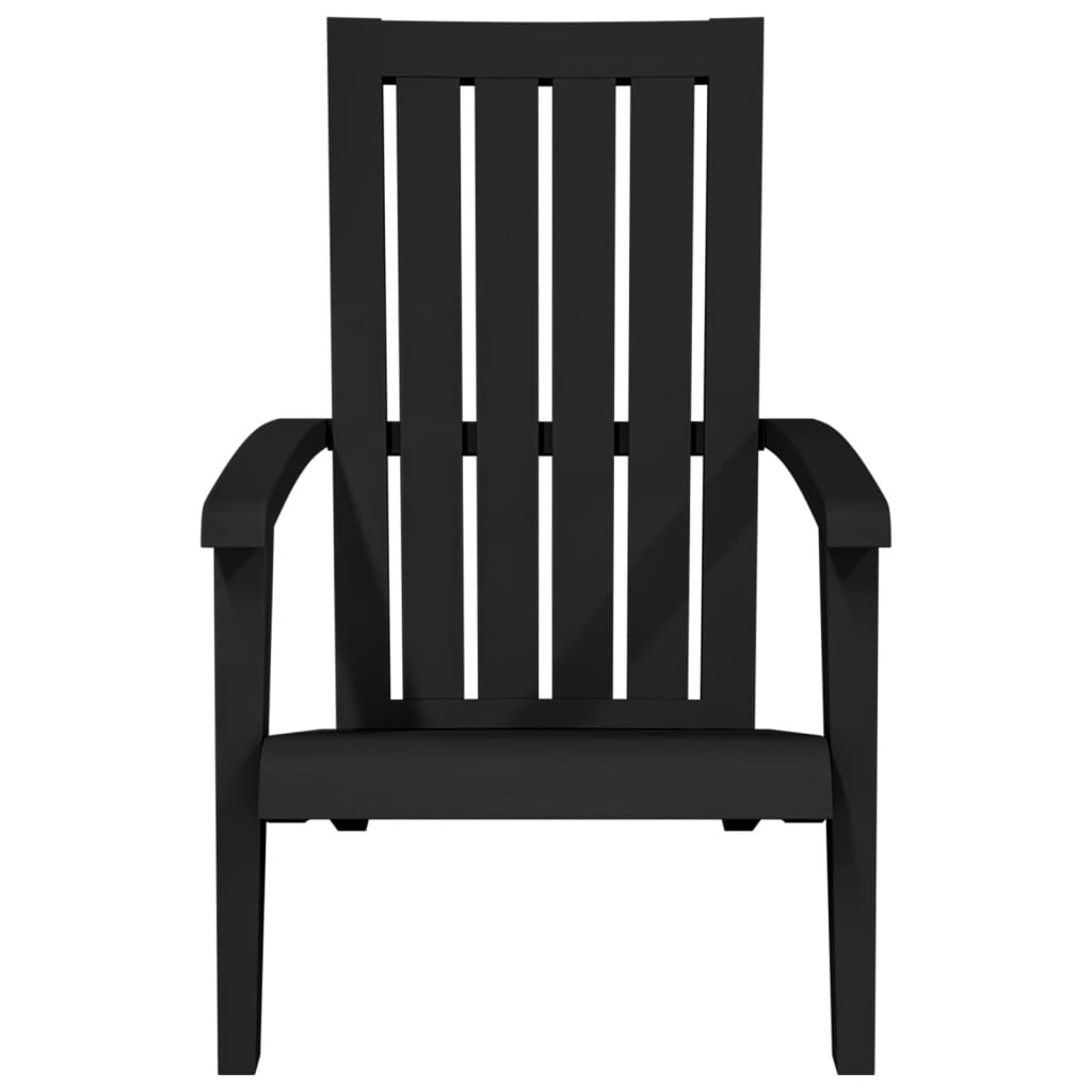 Chaises de jardin Adirondack lot de 2 noir polypropylène