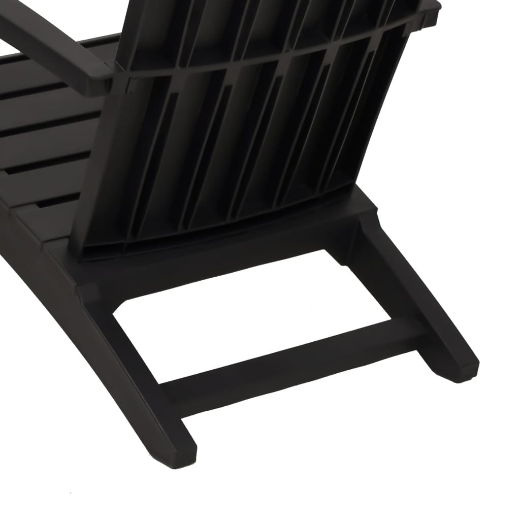 Chaises de jardin Adirondack lot de 2 noir polypropylène