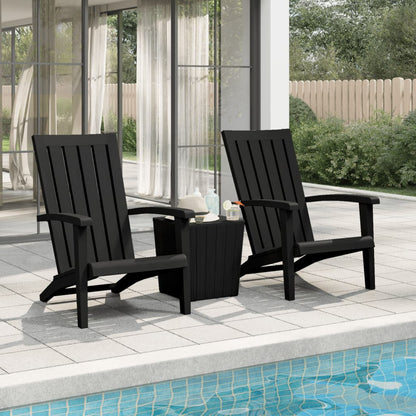 Chaises de jardin Adirondack lot de 2 noir polypropylène