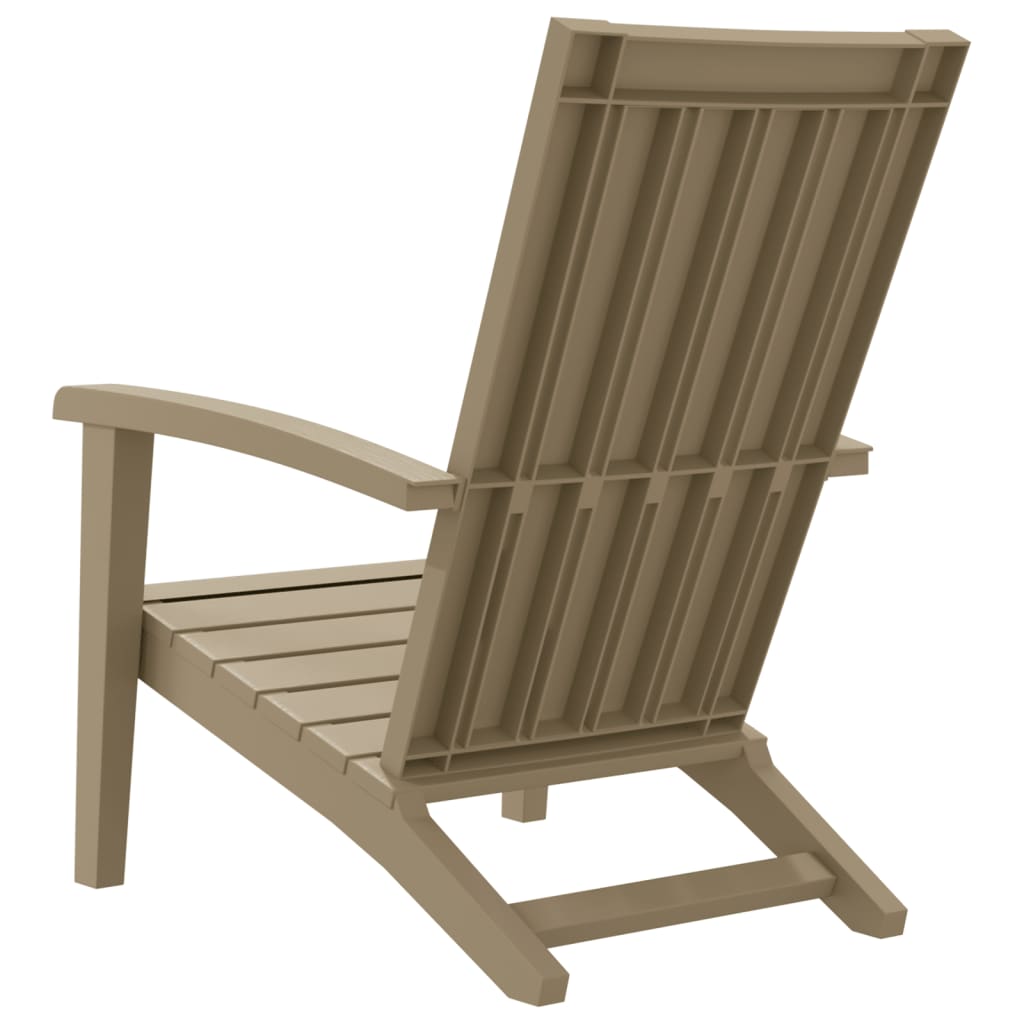 Chaises de jardin Adirondack lot de 2 marron clair PP