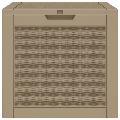 Boîte de stockage de jardin marron clair 55,5x43x53 cm PP