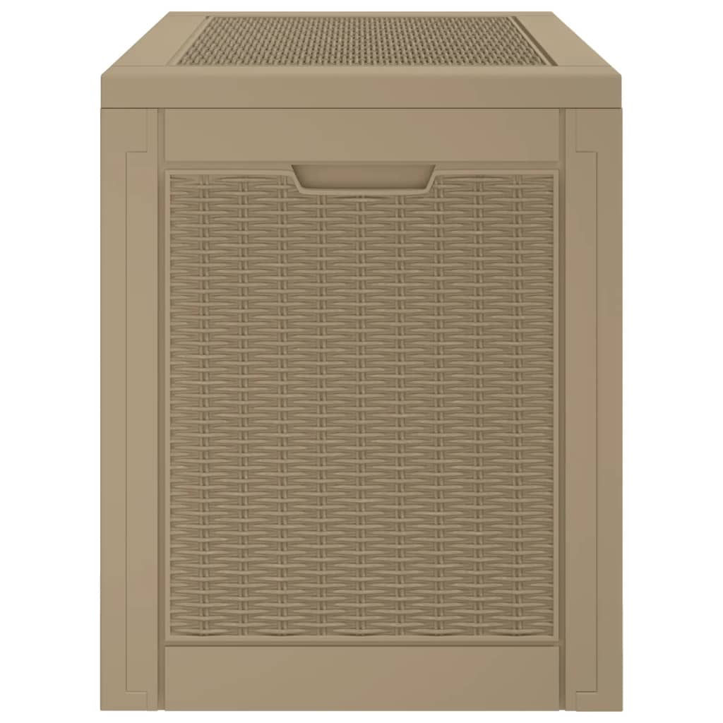 Boîte de stockage de jardin marron clair 55,5x43x53 cm PP